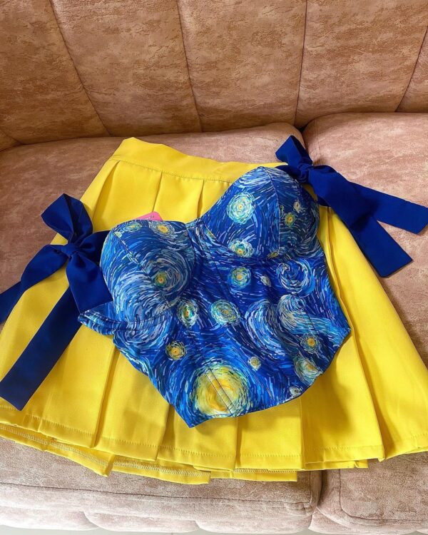SET CORSET NOCHE ESTRELLADA + FALDA BOLERO - Imagen 2