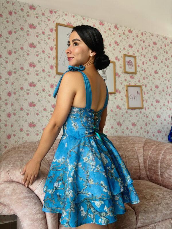 VESTIDO CORSET ALMENDRO EN FLOR - Imagen 2