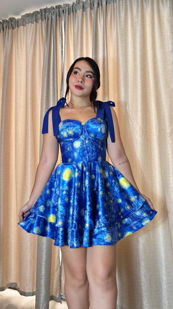 El VESTIDO CORSET NOCHE ESTRELLADA - Satin Premium