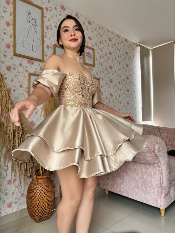 VESTIDO CORSET AURORA MANGAS - Imagen 2