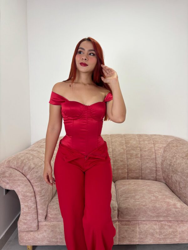 SET EMMA ROJO - (Pantalón y corset)