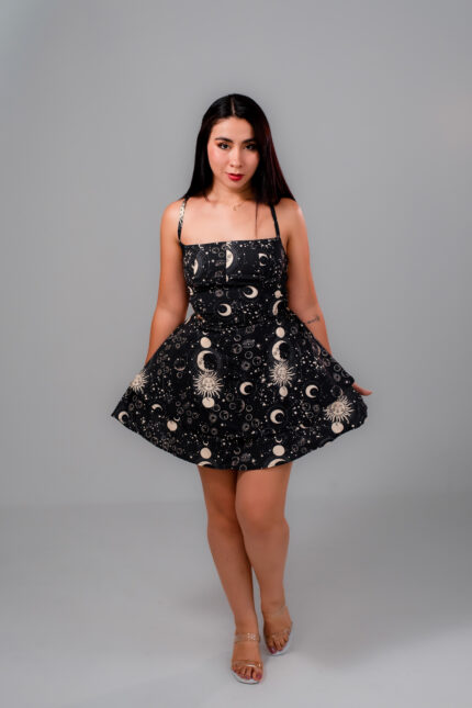 VESTIDO CORSET DACOTA ASTRO NEGRO