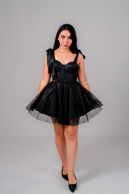 VESTIDO CORSET SATIN CELESTIAL