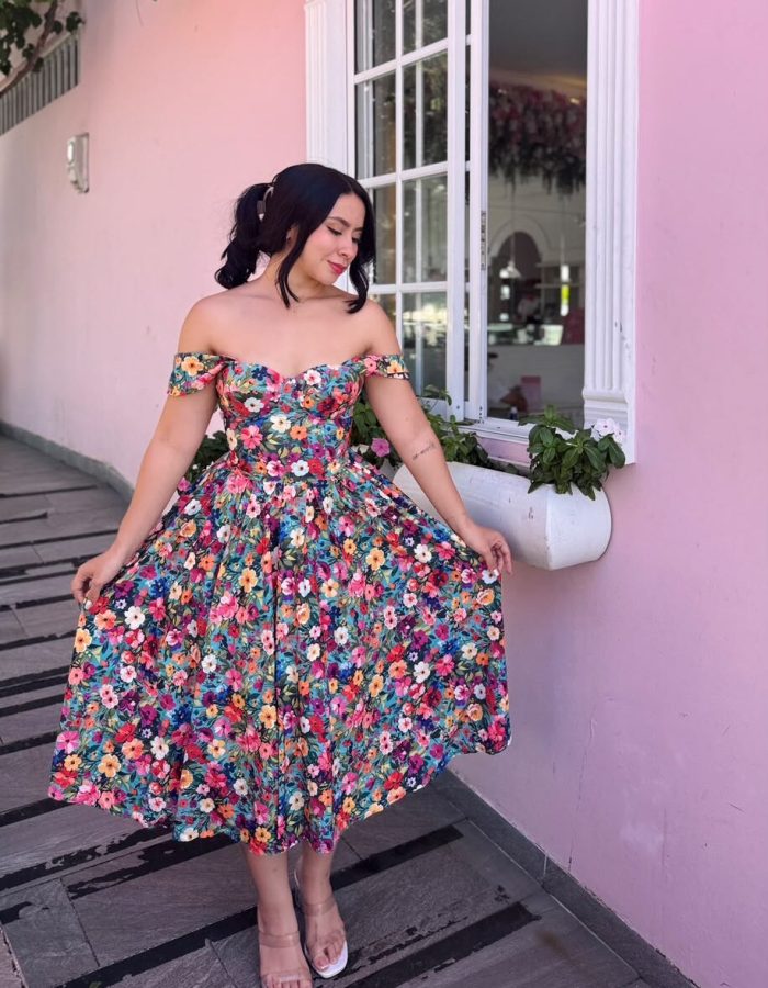 VESTIDO CORSET FRIDA – SEDA MANGO – LARGO MIDI